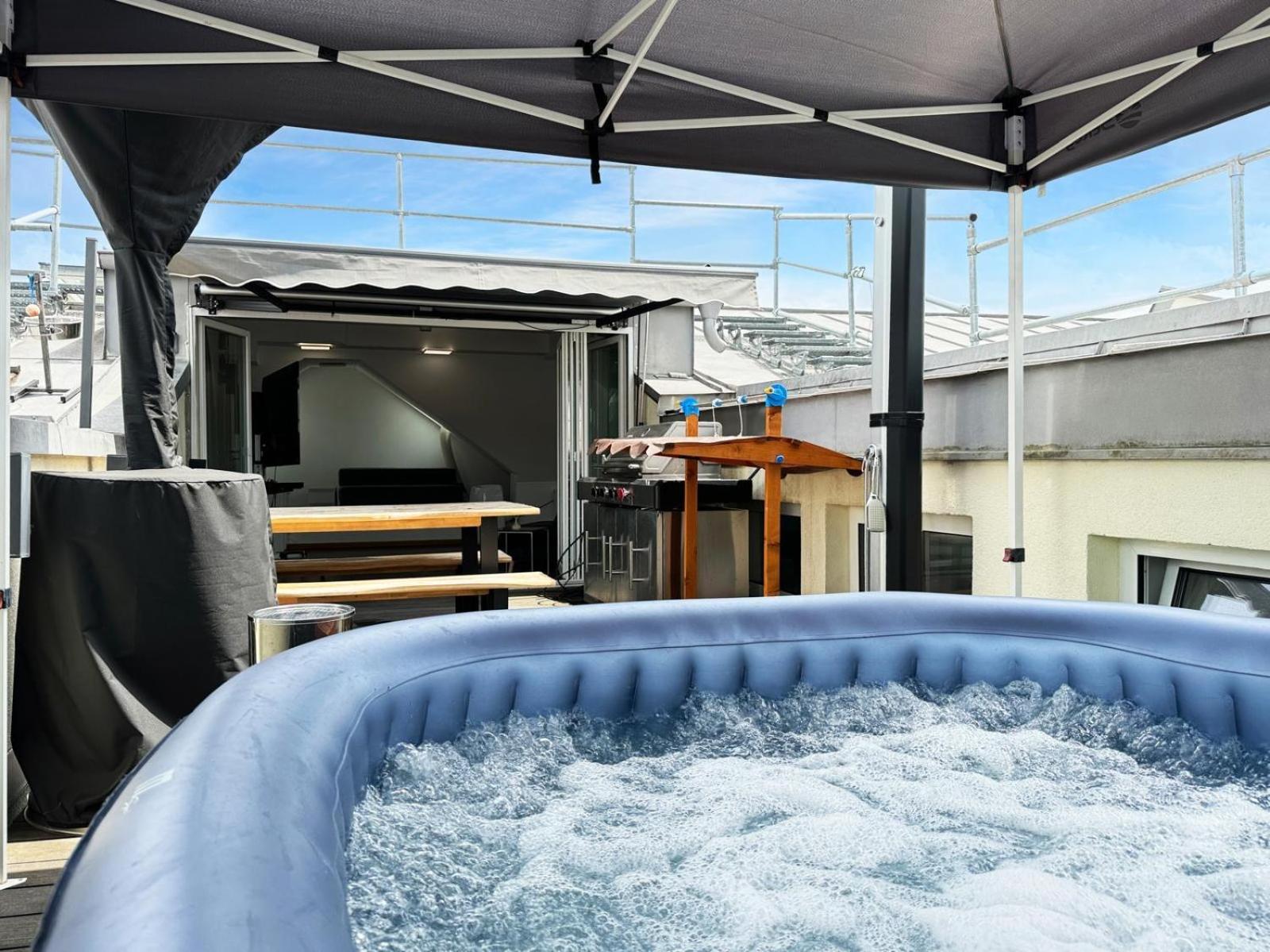 6 Zimmer Maisonette-Penthouse Pool Dachterrasse Luxus Munich Extérieur photo